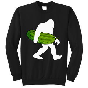 Pickle Art For Women Bigfoot Cucumber Sweatshirt