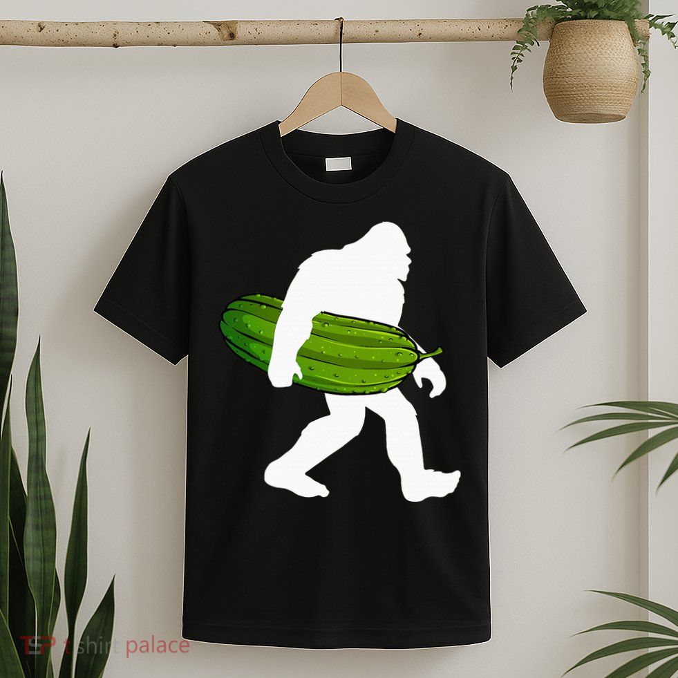 Pickle Art For Women Bigfoot Cucumber T-Shirt