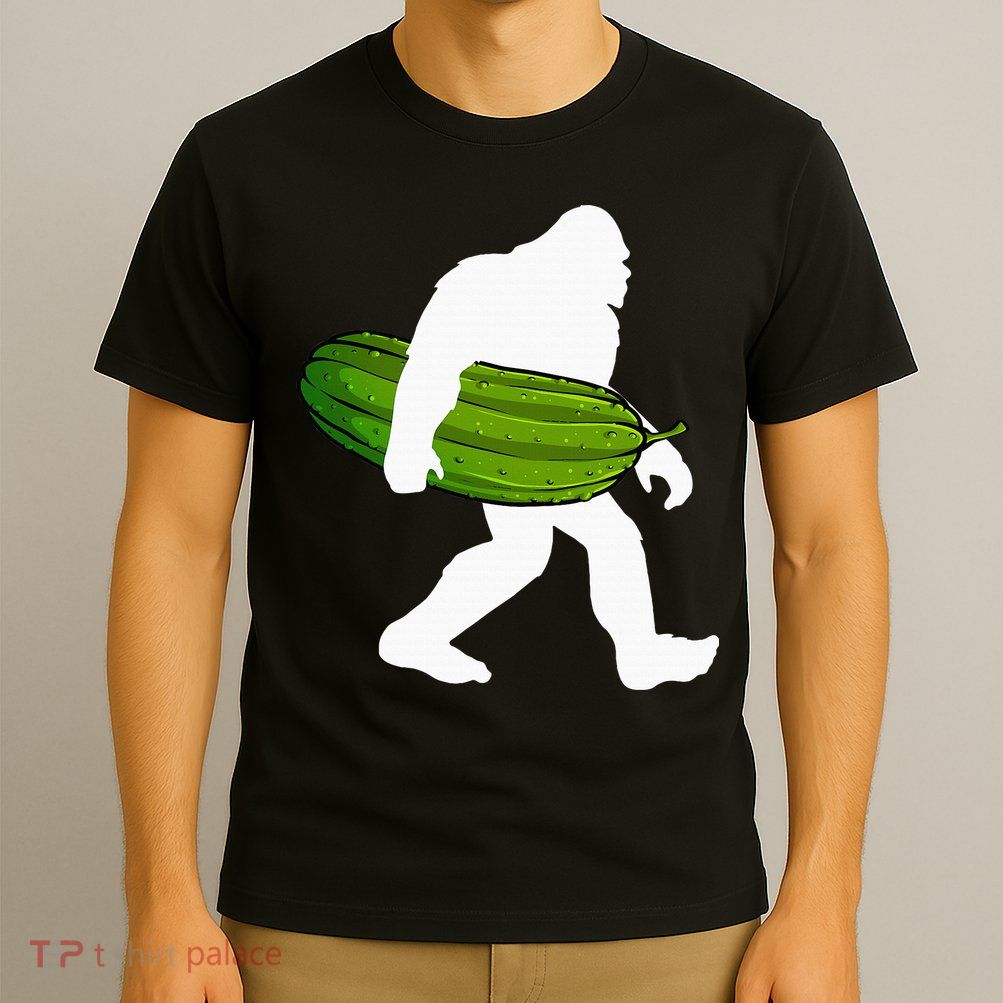 Pickle Art For Women Bigfoot Cucumber T-Shirt