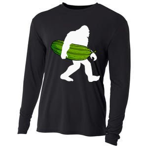 Pickle Art For Women Bigfoot Cucumber Cooling Performance Long Sleeve Crew