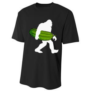 Pickle Art For Women Bigfoot Cucumber Performance Sprint T-Shirt