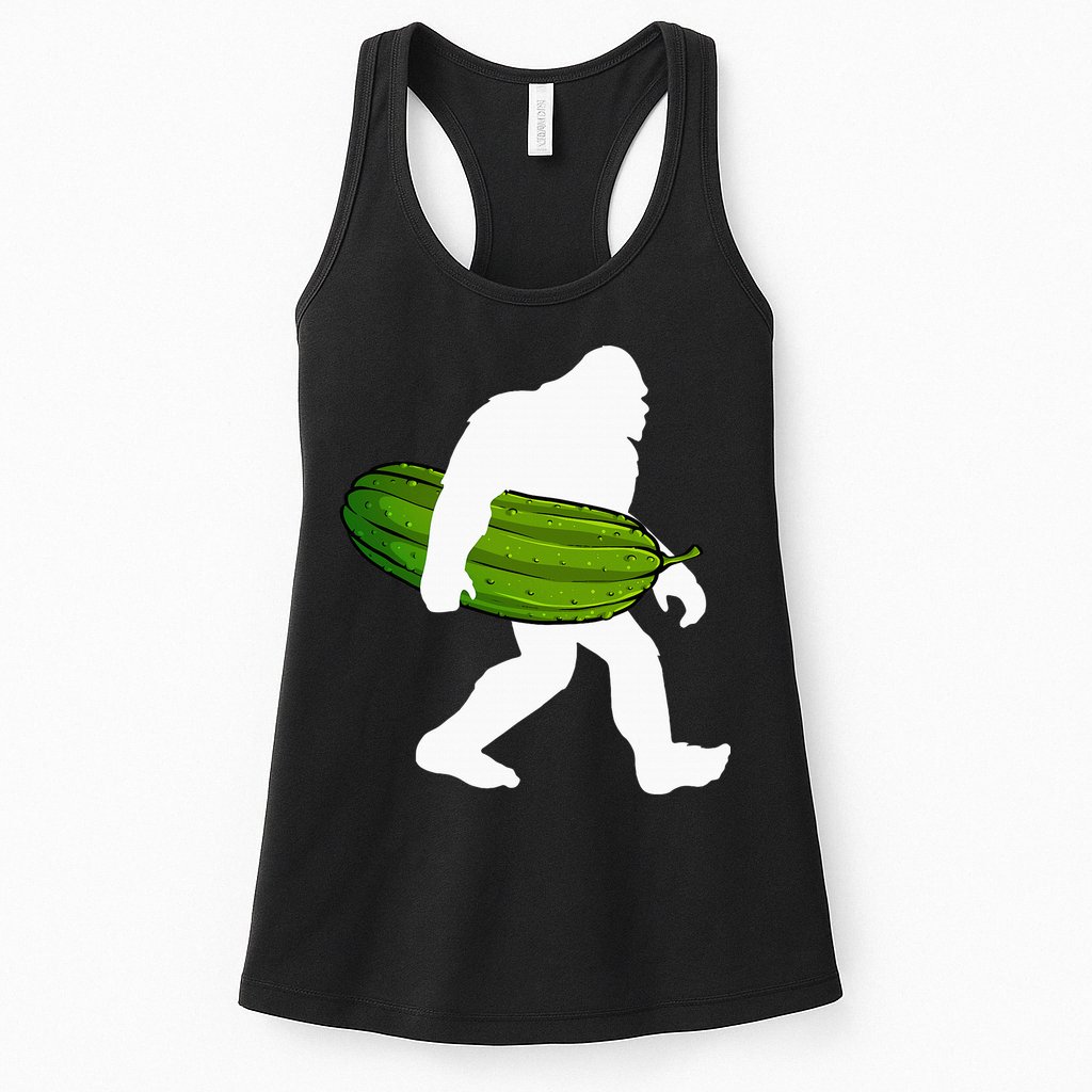 Pickle Art For Women Bigfoot Cucumber Womens Tank Top