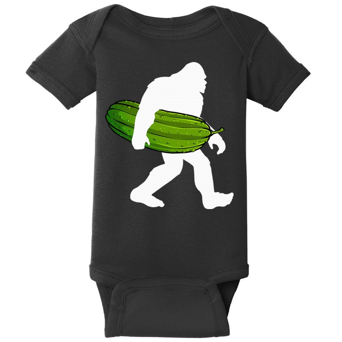 Pickle Art For Women Bigfoot Cucumber Baby Bodysuit