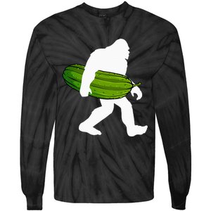 Pickle Art For Women Bigfoot Cucumber Tie-Dye Long Sleeve Shirt