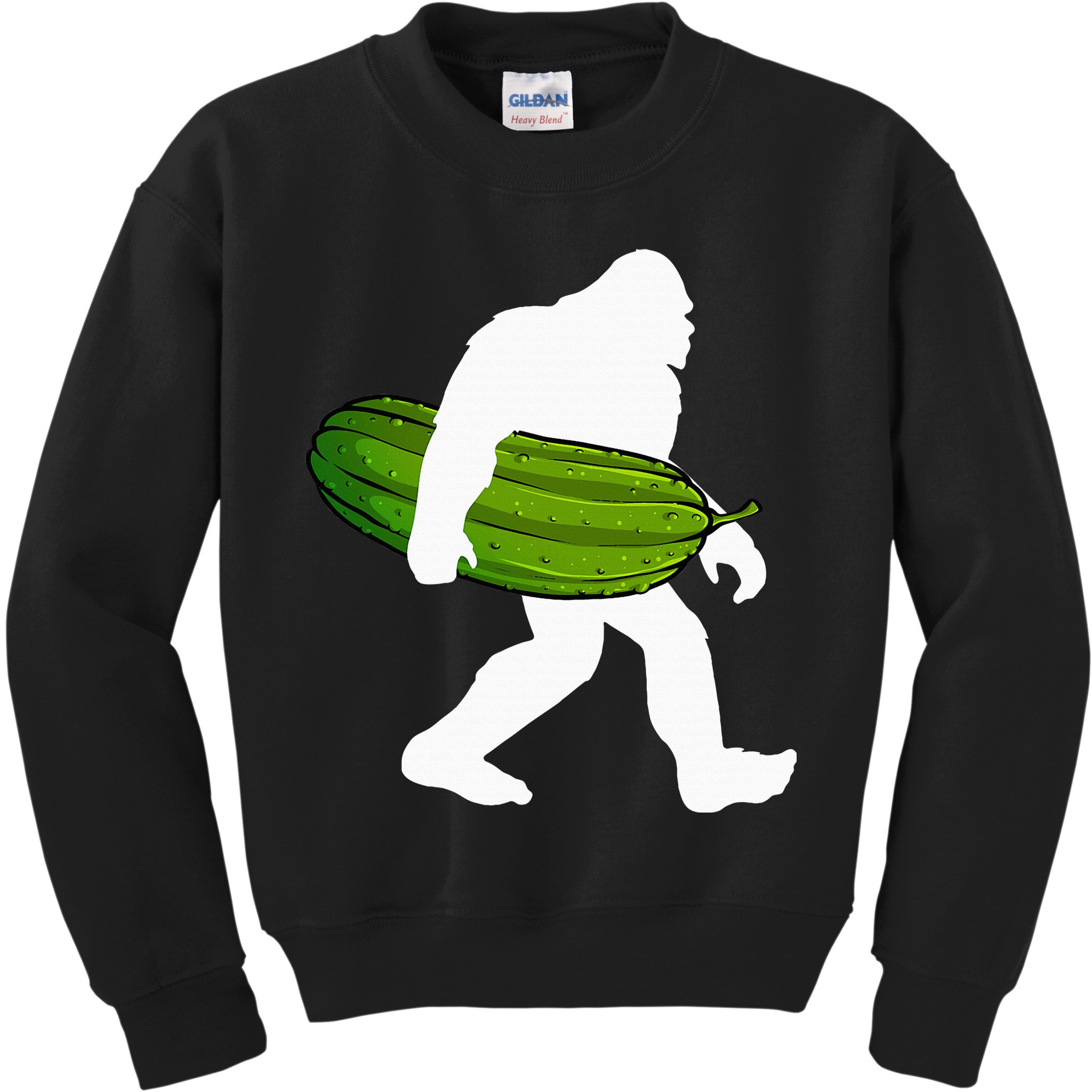 Pickle Art For Women Bigfoot Cucumber Kids Sweatshirt