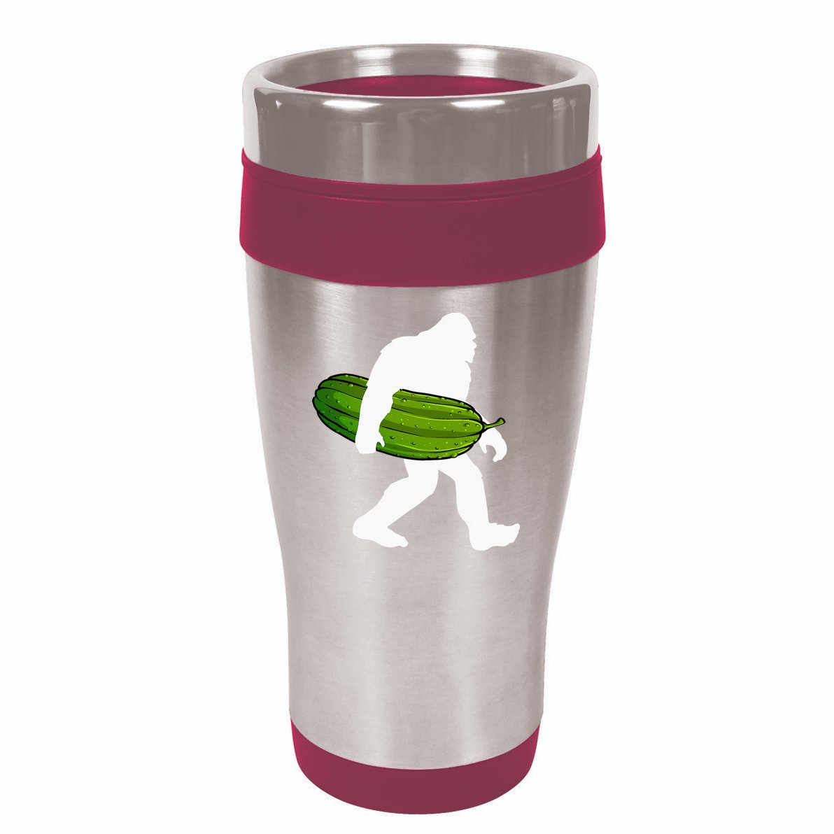 Pickle Art For Women Bigfoot Cucumber 16oz Travel Tumbler
