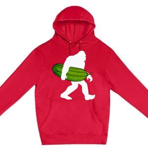 Pickle Art For Women Bigfoot Cucumber Premium Pullover Hoodie