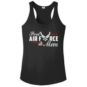 Proud Air Force Mom Heart Mother's Day Ladies PosiCharge Competitor Racerback Tank