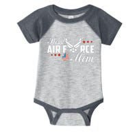 Proud Air Force Mom Heart Mother's Day Infant Baby Jersey Bodysuit