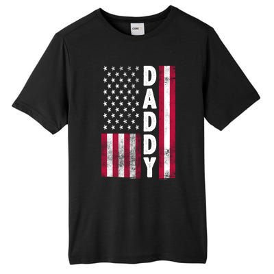 Patriotic American Flag Dad Father's Day Tall Fusion ChromaSoft Performance T-Shirt