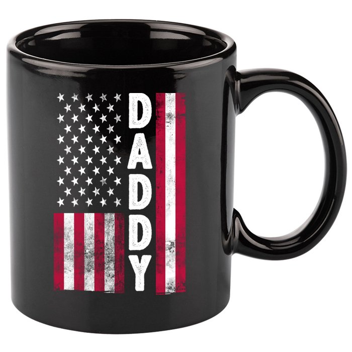 Patriotic American Flag Dad Father's Day 11oz C Handle Ceramic Mug
