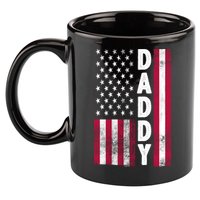 Patriotic American Flag Dad Father's Day 11oz C Handle Ceramic Mug