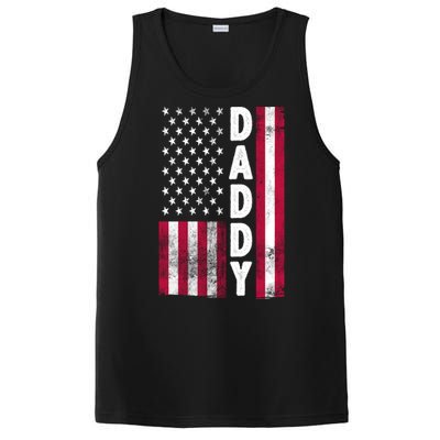 Patriotic American Flag Dad Father's Day PosiCharge Competitor Tank