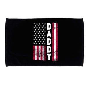 Patriotic American Flag Dad Father's Day Microfiber Hand Towel