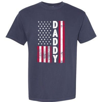 Patriotic American Flag Dad Father's Day Garment-Dyed Heavyweight T-Shirt