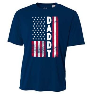 Patriotic American Flag Dad Father's Day Cooling Performance Crew T-Shirt