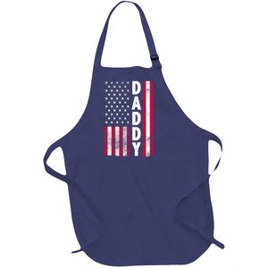 Patriotic American Flag Dad Father's Day Full-Length Apron With Pockets