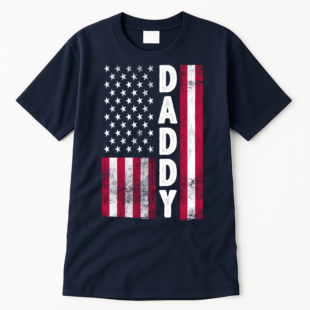 Patriotic American Flag Dad Father's Day Tall T-Shirt