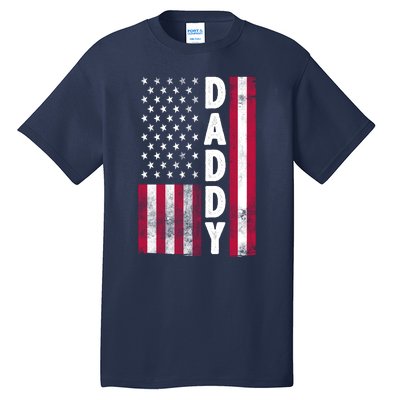 Patriotic American Flag Dad Father's Day Tall T-Shirt