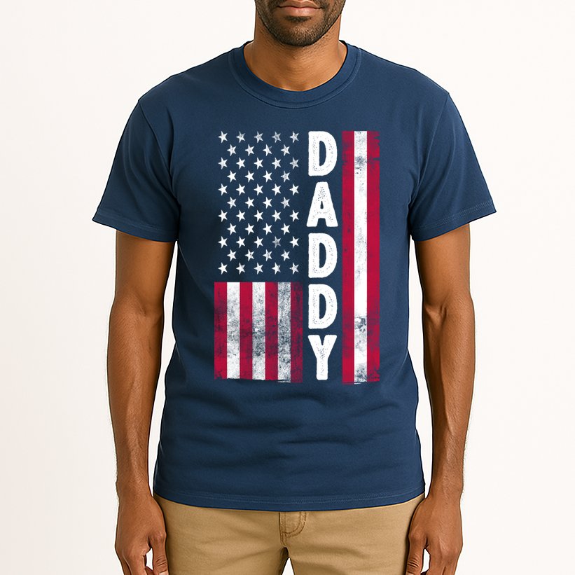 Patriotic American Flag Dad Father's Day Tall T-Shirt