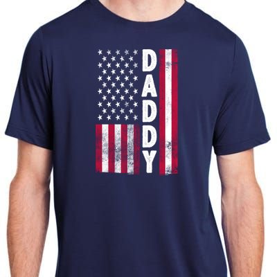 Patriotic American Flag Dad Father's Day Adult ChromaSoft Performance T-Shirt