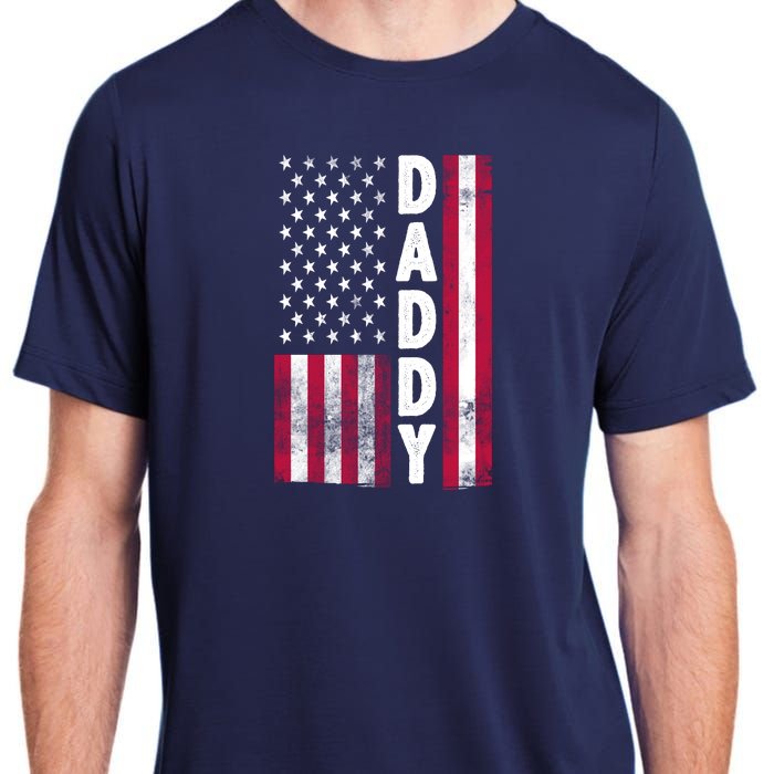 Patriotic American Flag Dad Father's Day Adult ChromaSoft Performance T-Shirt