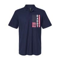 Patriotic American Flag Dad Father's Day Softstyle Adult Sport Polo