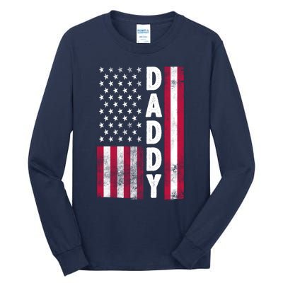 Patriotic American Flag Dad Father's Day Tall Long Sleeve T-Shirt