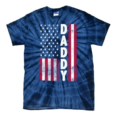 Patriotic American Flag Dad Father's Day Tie-Dye T-Shirt