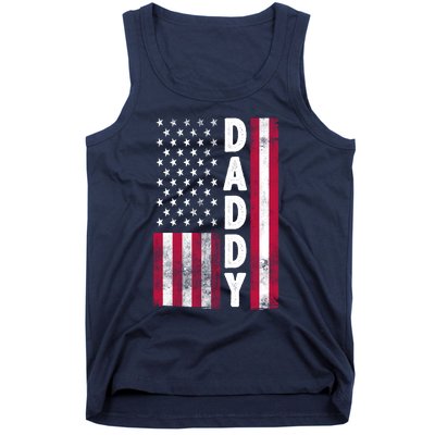 Patriotic American Flag Dad Father's Day Tank Top