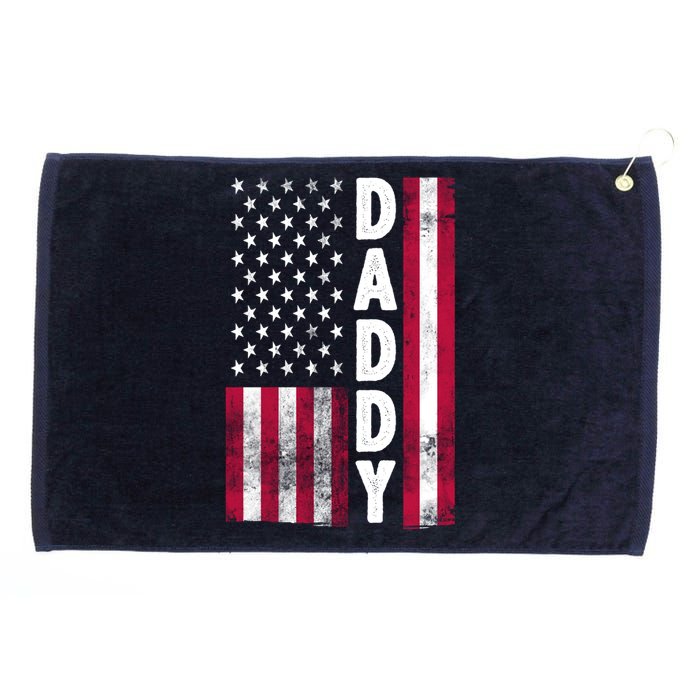 Patriotic American Flag Dad Father's Day Grommeted Golf Towel