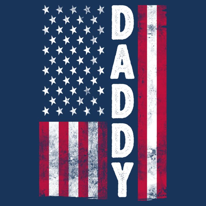 Patriotic American Flag Dad Father's Day Kids T-Shirt