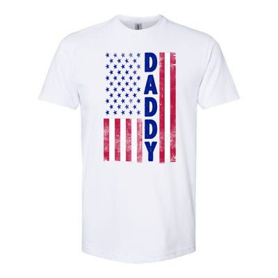 Patriotic American Flag Dad Father's Day Softstyle CVC T-Shirt