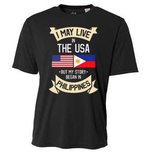 Philippines American Flag USA Filipino Roots Gifts Cooling Performance Crew T-Shirt