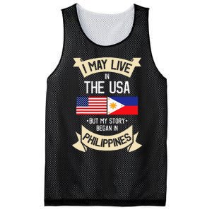 Philippines American Flag USA Filipino Roots Gifts Mesh Reversible Basketball Jersey Tank