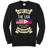 Philippines American Flag USA Filipino Roots Gifts Tall Sweatshirt