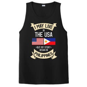 Philippines American Flag USA Filipino Roots Gifts PosiCharge Competitor Tank