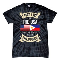 Philippines American Flag USA Filipino Roots Gifts Tie-Dye T-Shirt