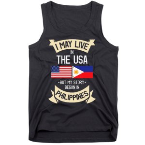 Philippines American Flag USA Filipino Roots Gifts Tank Top