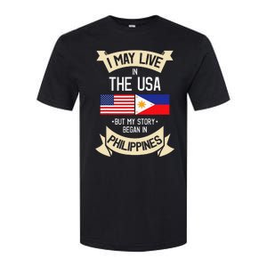 Philippines American Flag USA Filipino Roots Gifts Softstyle CVC T-Shirt