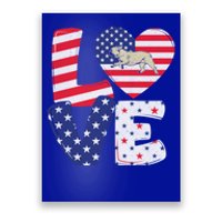 Patriotic American Flag Vintage French Bulldog 4th Of July Cool Gift Poster