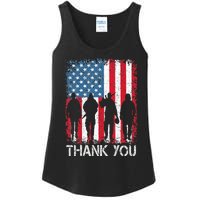 Patriotic American Flag Thank You Ladies Essential Tank