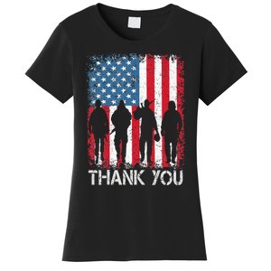 Patriotic American Flag Thank You Women's T-Shirt