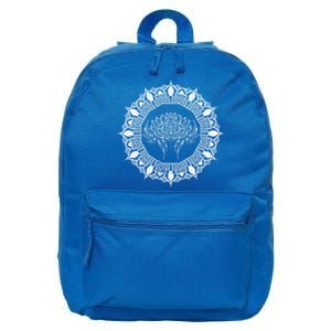 Prana Art Fractal Geometry Spiritual Yoga Lotus Dala Gift 16 in Basic Backpack