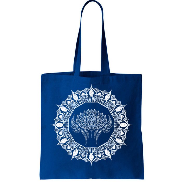 Prana Art Fractal Geometry Spiritual Yoga Lotus Dala Gift Tote Bag