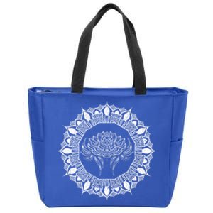 Prana Art Fractal Geometry Spiritual Yoga Lotus Dala Gift Zip Tote Bag