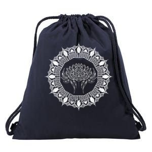 Prana Art Fractal Geometry Spiritual Yoga Lotus Dala Gift Drawstring Bag