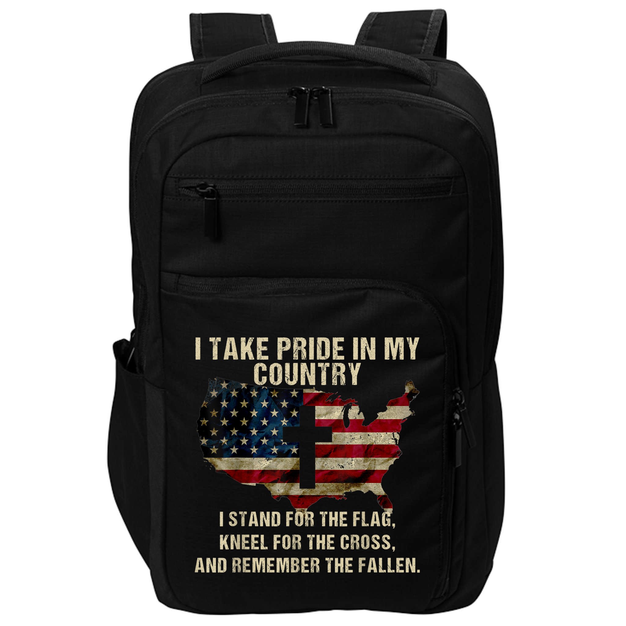 Patriotic American Flag Impact Tech Backpack