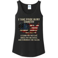 Patriotic American Flag Ladies Essential Tank