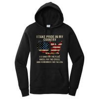 Patriotic American Flag Women's Pullover Hoodie